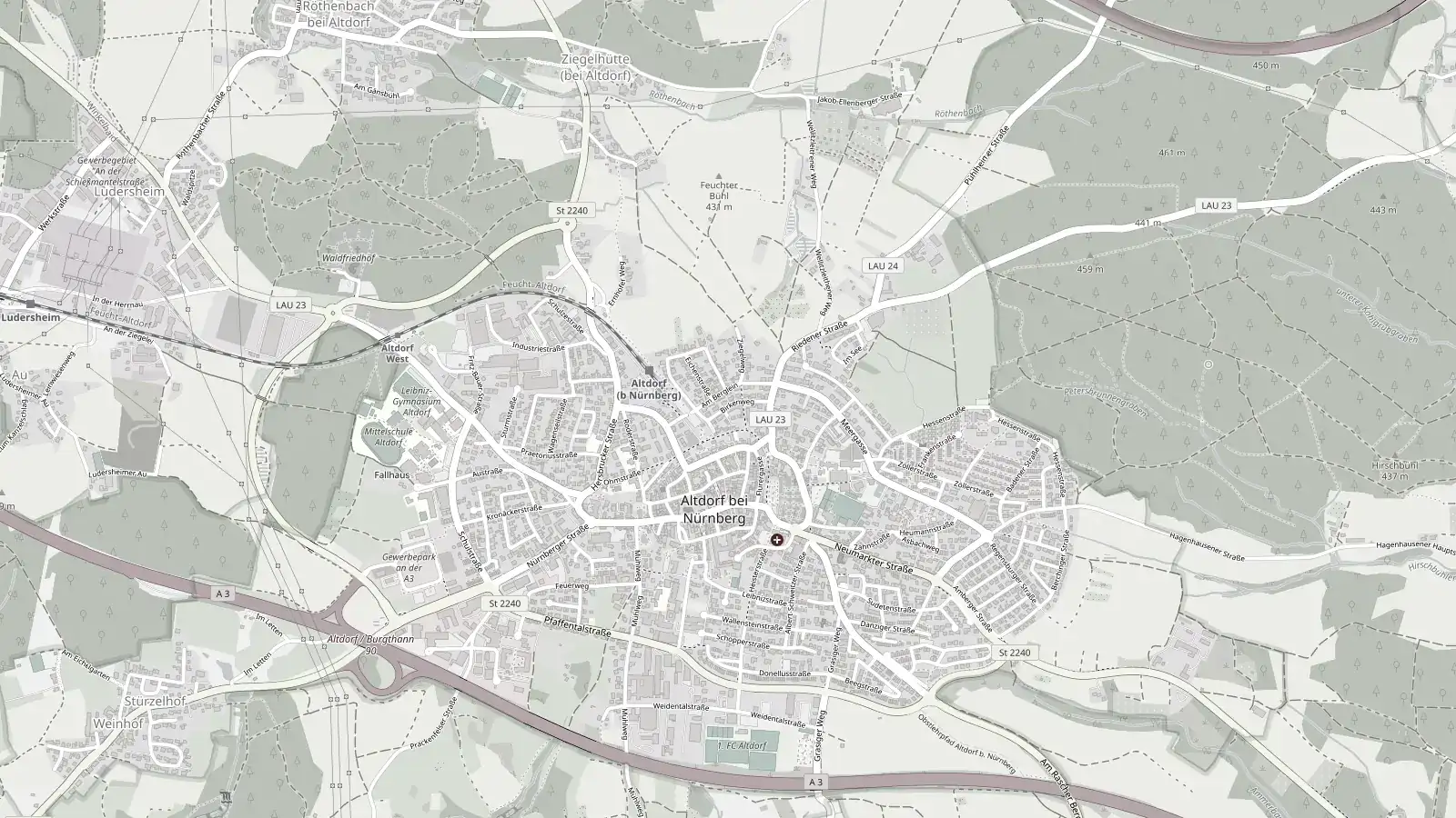 Kartenausschnitt: SHKwerk im Birkenweg 6a, Altdorf b. Nürnberg